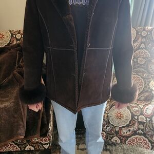Men's Brown Shearling Coat